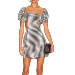 Gingham Puff Sleeve Mini Dress from Revolve